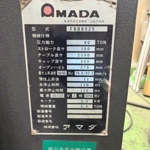 máy Chấn AMADA FBD8025 8500503 1991