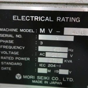 Máy Phay Mori Seiki MV-40G 1