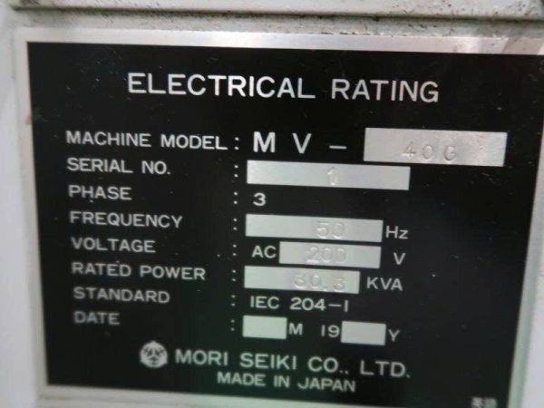 Máy Phay Mori Seiki MV-40G 1