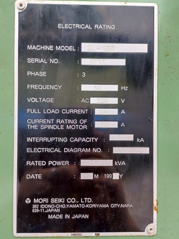Mori Seiki SL-25B CNC Lathe Machine - Image 2