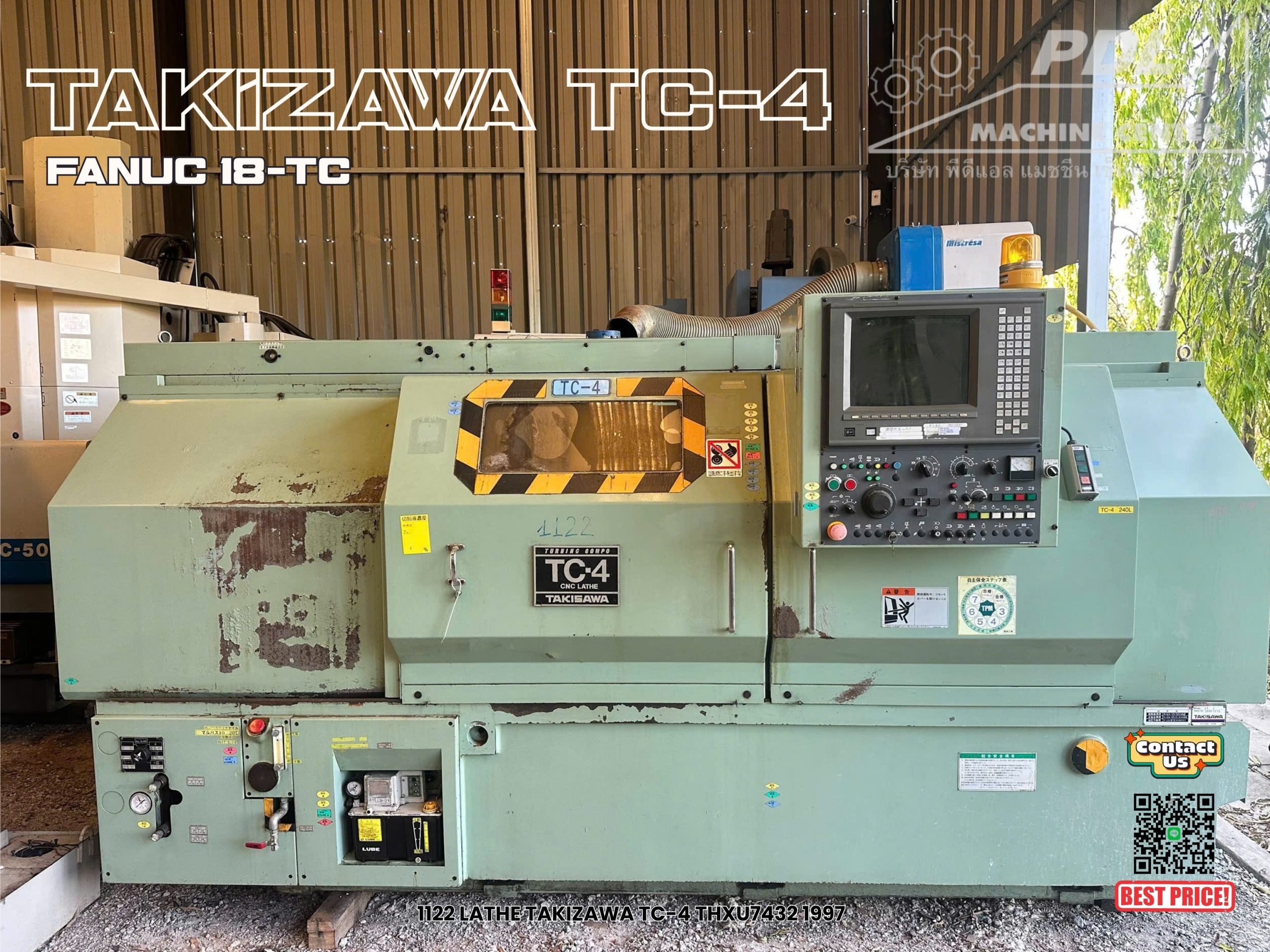 1122 Lathe Takizawa TC-4 THXU7432 1997