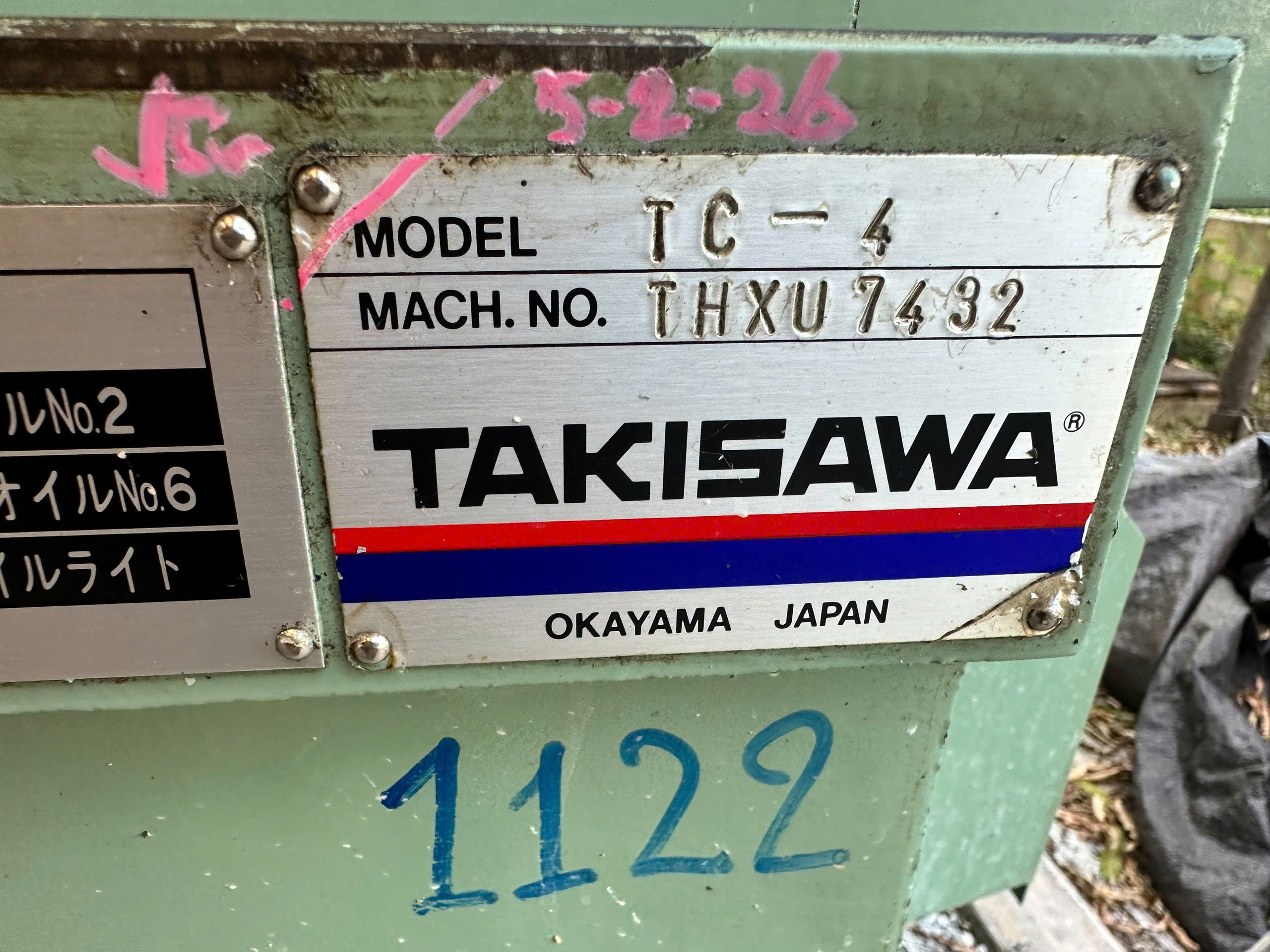 1122 Lathe Takizawa TC-4 THXU7432 1997 - Image 4